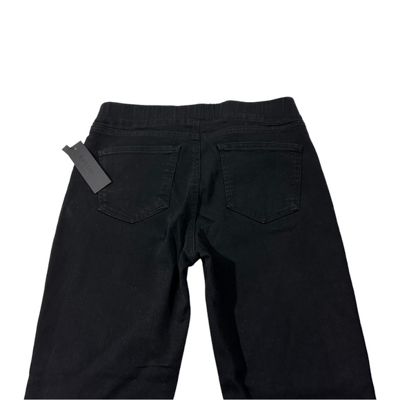 Black Label by C’est Toi Black Velvet Jean Pant Sz Large 30x28 Elastic Waist NWT - Picture 12 of 16